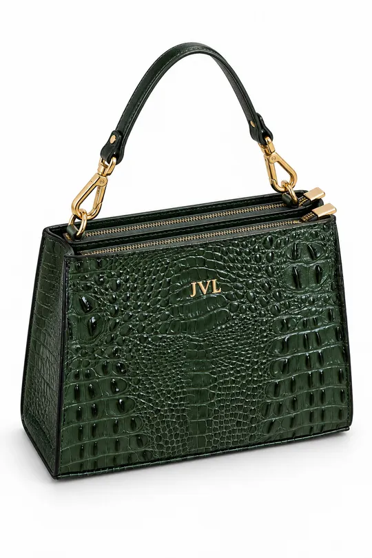 Bolsa de Couro Croco Verde Bolsa de Couro Croco Verde