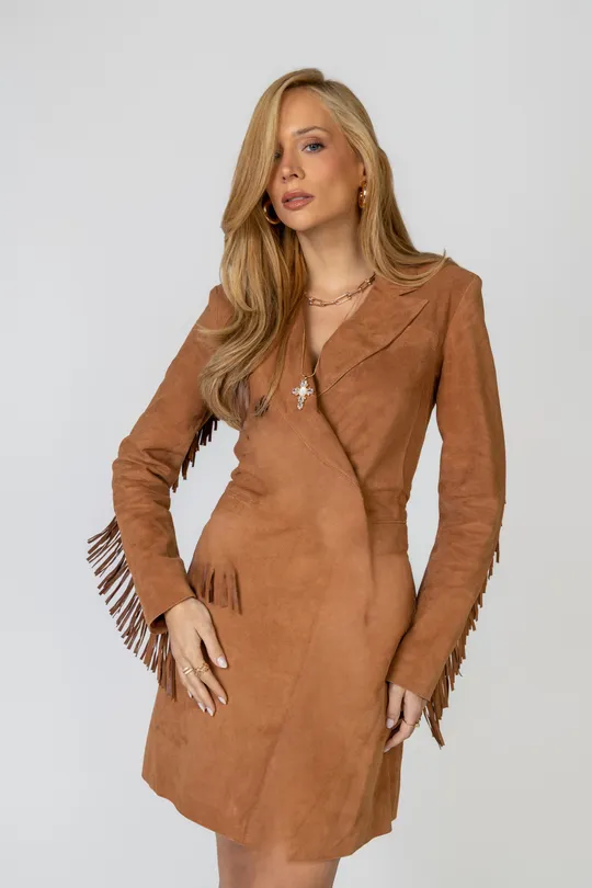 Vestido Joplin - Camurça Caramelo