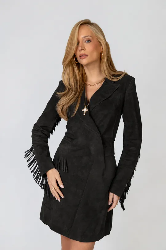 Vestido Joplin - Camurça Preto