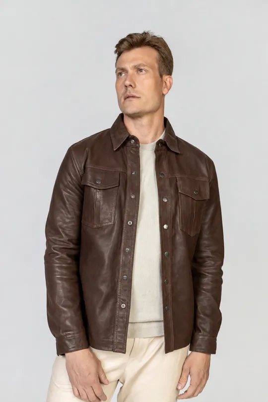 Camisa Roy - Pelica Chocolate Camisa Roy - Pelica Chocolate