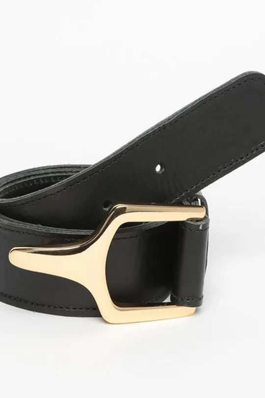 Cinto Feminino de Couro Preto