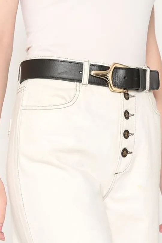 Cinto Feminino de Couro Preto